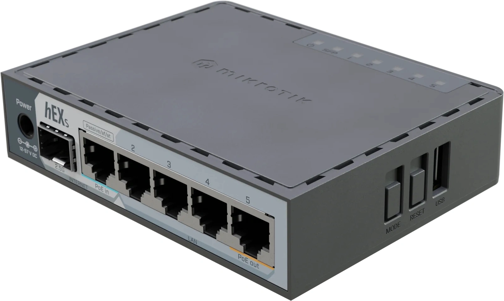 Роутер MikroTik hEX S (2025) (E60IUGS) 10/100/1000BASE-TX/SFP