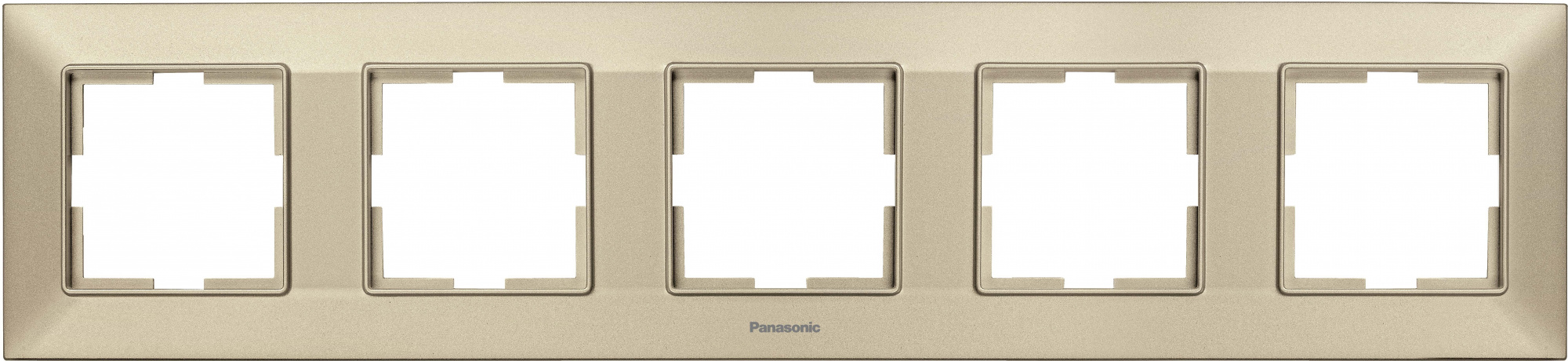 Рамка Panasonic Arkedia Slim WNTF08052BR-RU 5x горизонтальный монтаж пластик бронзовый (упак.:1шт)