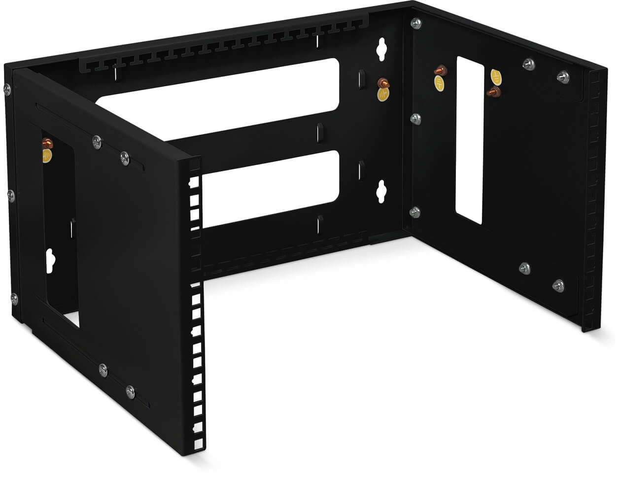 Кронштейн телекоммуникационный Cabeus NC-6U-BK настен. регул.глуб. 6U 19" 450мм нагр.:15кг черный