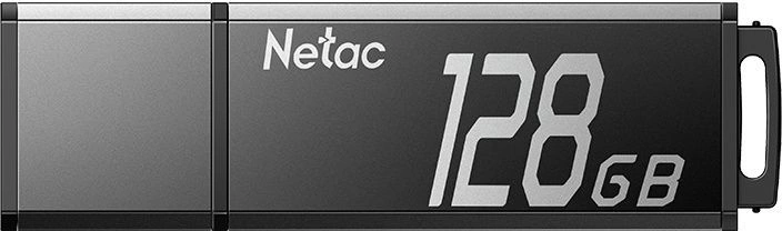 Флеш Диск Netac 128GB U351 NT03U351N-128G-20BK USB2.0 серый