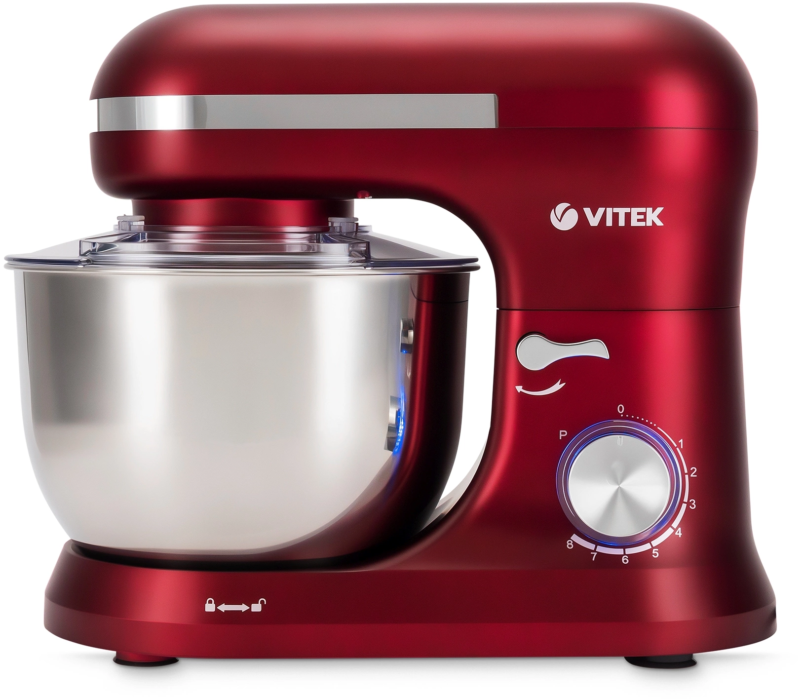 Миксер планетарный Vitek VT-PM0111 1500Вт вишневый