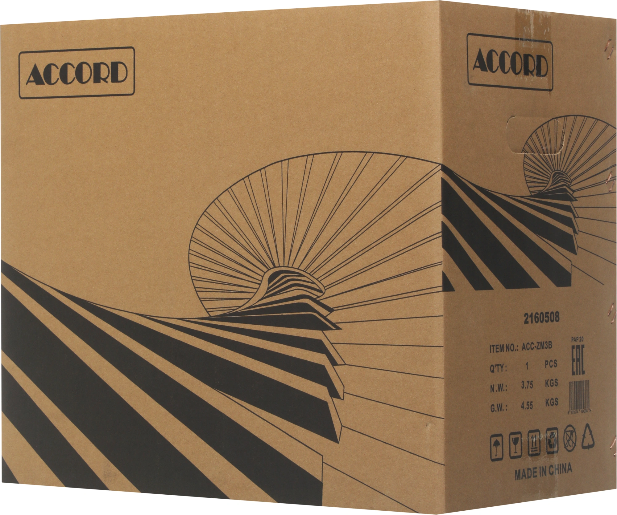 Корпус Accord ACC-ZM3B черный без БП mATX 4x120mm 2x140mm 2xUSB2.0 1xUSB3.0 audio bott PSU