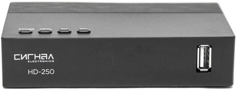 Ресивер DVB-T2 Сигнал Эфир HD-250 черный