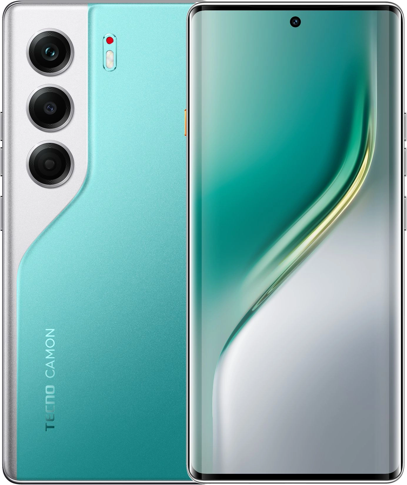 Смартфон Tecno Camon 40 Pro 256Gb 8Gb зеленый моноблок 3G 4G 2Sim 6.78" 1080x2436 Android 15 50Mpix 802.11 a/b/g/n/ac NFC GPS GSM900/1800 GSM1900 Protect FM