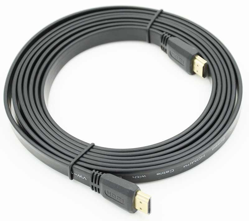 Кабель аудио-видео FLAT HDMI (m)/HDMI (m) 3м. черный