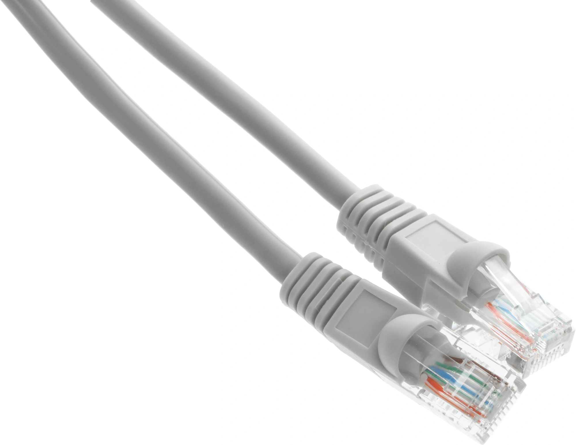 Патч-корд KingPrice KP-PC-c5e-3m-g 1Гбит/с UTP 4 пары cat.5E CCA molded 3м серый RJ-45 (m)-RJ-45 (m)