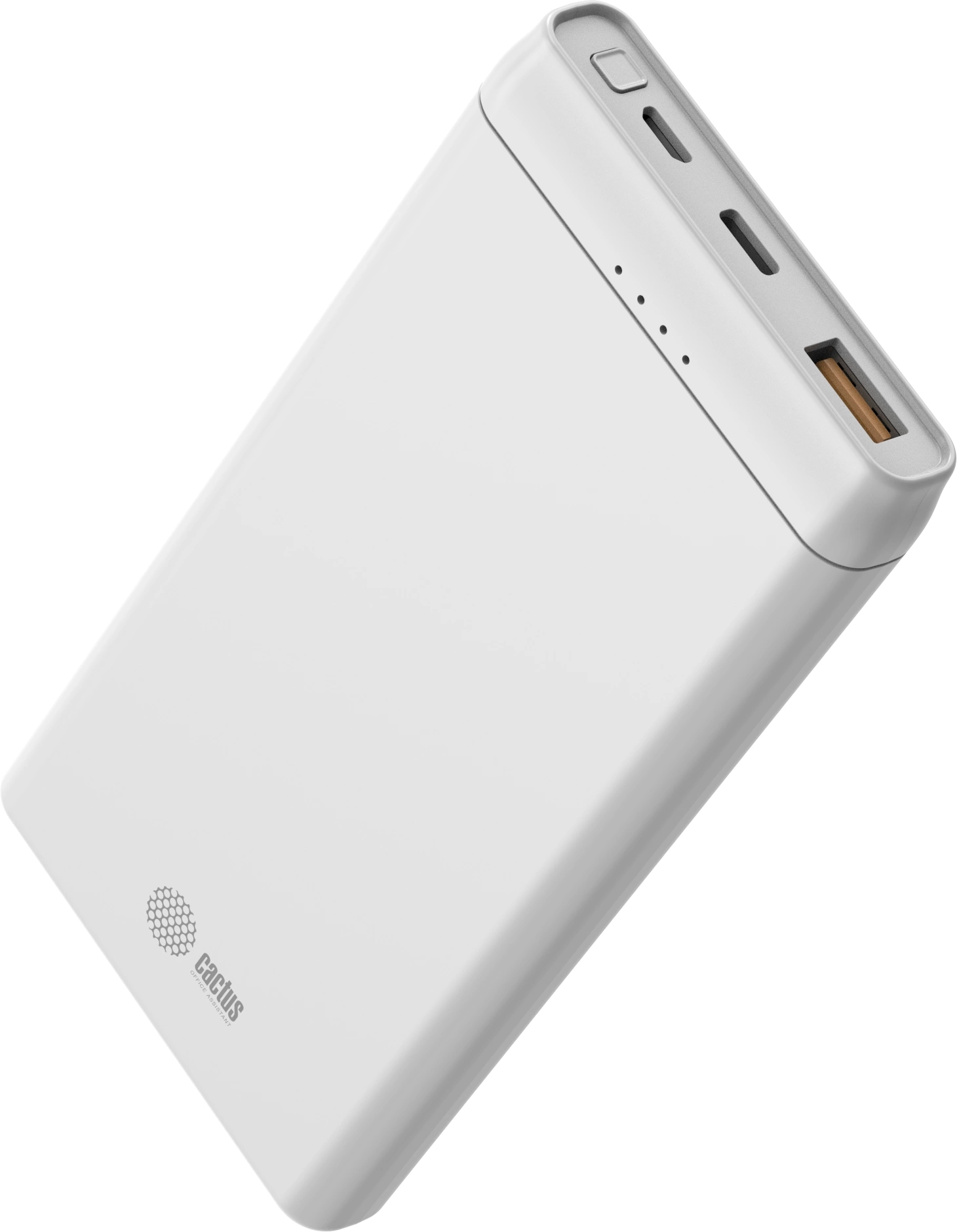 Мобильный аккумулятор Cactus CS-PBFSMT-10000 10000mAh 10.5W 2.1A 2xUSB-A белый