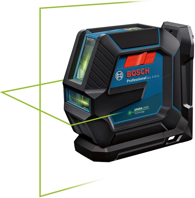 Нивелир лазерн. Bosch GLL 2-15 G + LB 10 2кл.лаз. 540нм цв.луч. зеленый 2луч. (0601063W00)