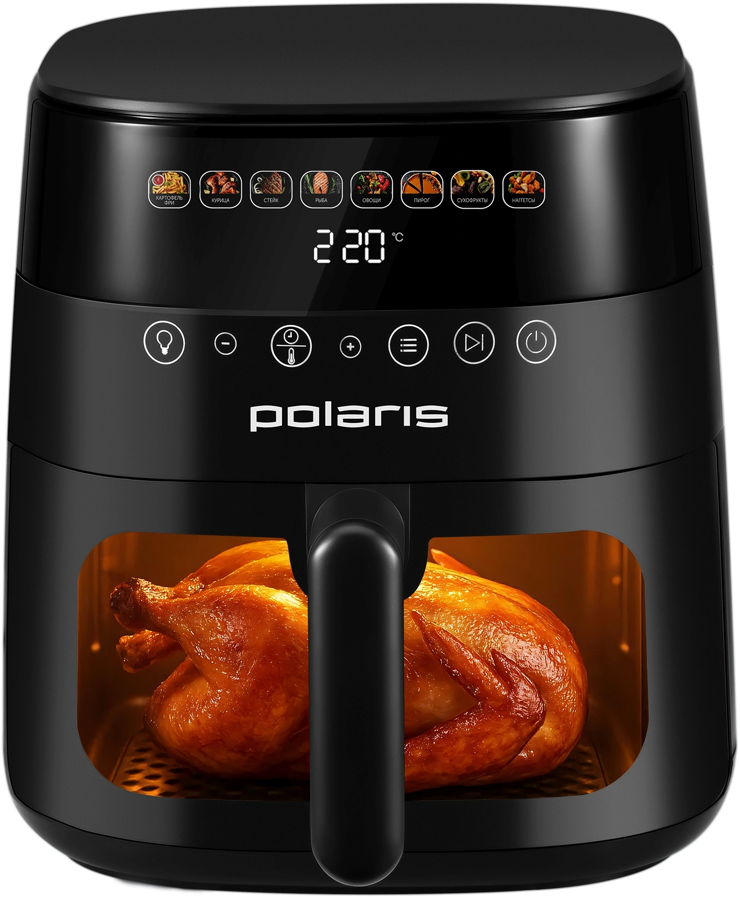 Аэрогриль Polaris PAF 6003W 6л 1800Вт черный (026984)