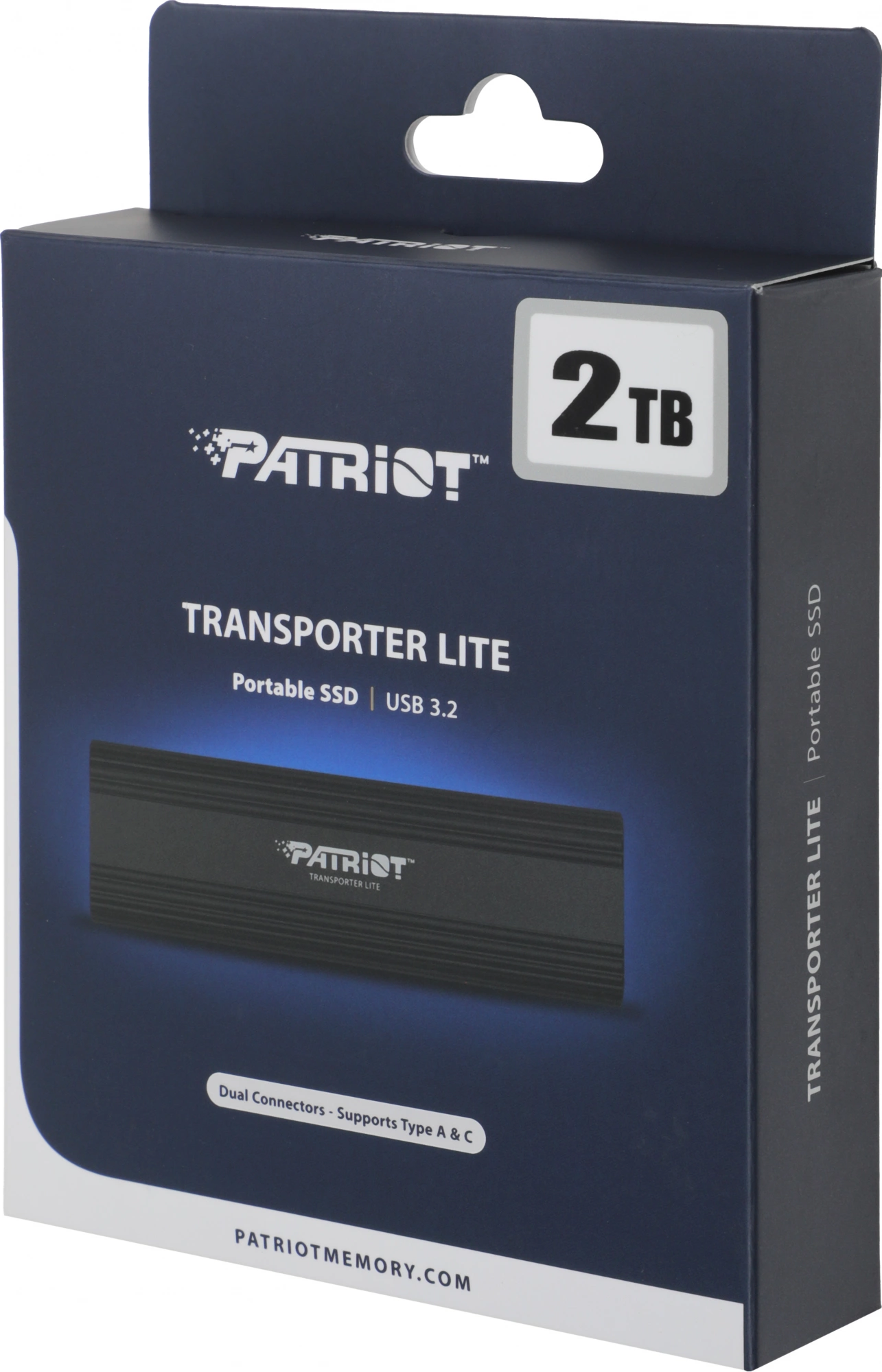Накопитель SSD Patriot USB-C 2TB PTPL2TBPECB Lite Transporter черный