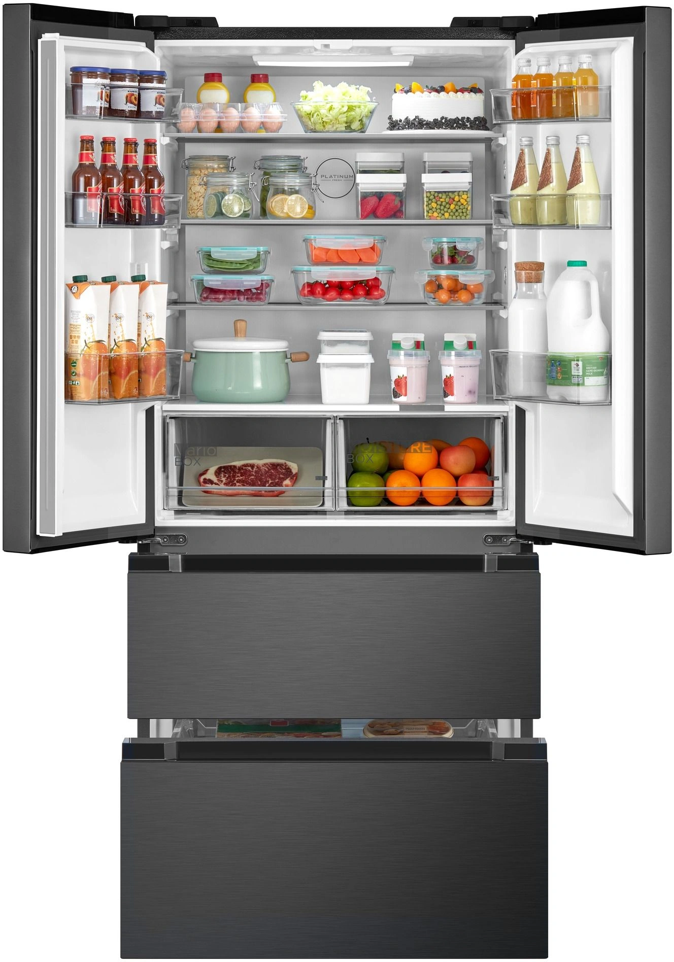Холодильник Midea MDRF692MIE45 2-хкамерн. черный инвертер