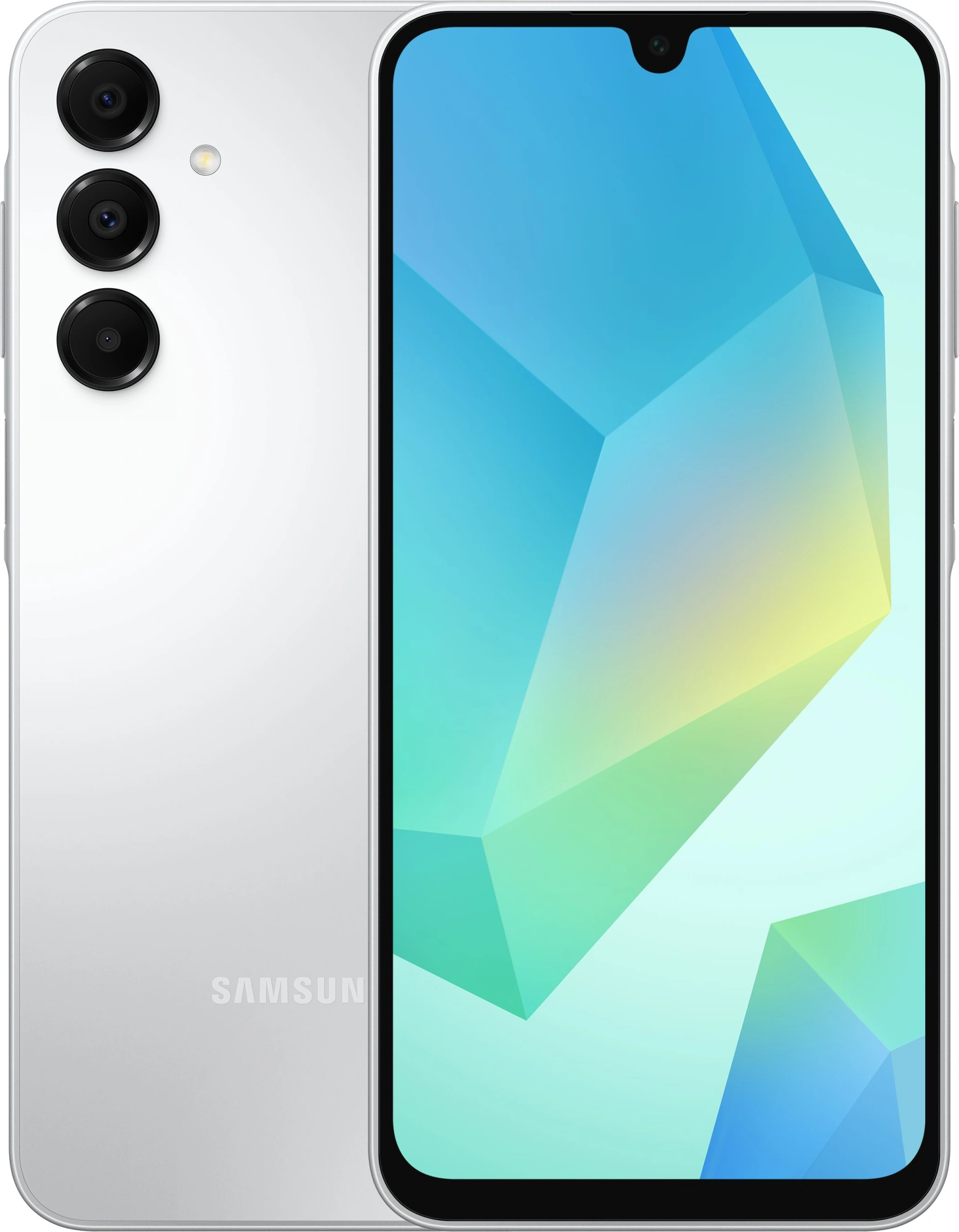 Смартфон Samsung SM-A165F Galaxy A16 128Gb 4Gb серебристый моноблок 3G 4G 2Sim 6.7" 1080x2340 Android 14 50Mpix 802.11 a/b/g/n/ac NFC GPS GSM900/1800 GSM1900 microSD max1024Gb