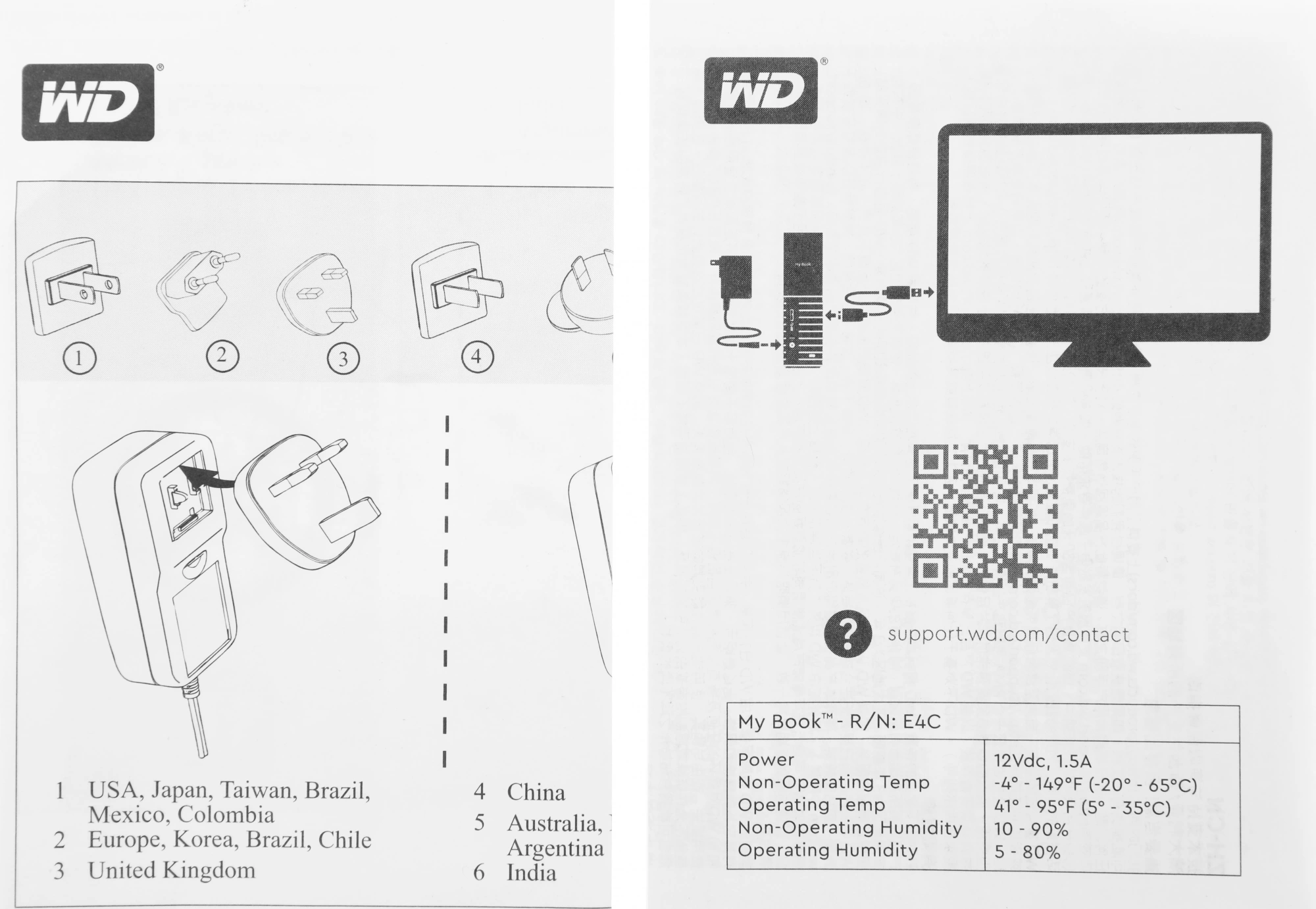 Жесткий диск WD Original USB3.0 4TB WDBBGB0040HBK-EESN My Book 3.5" черный