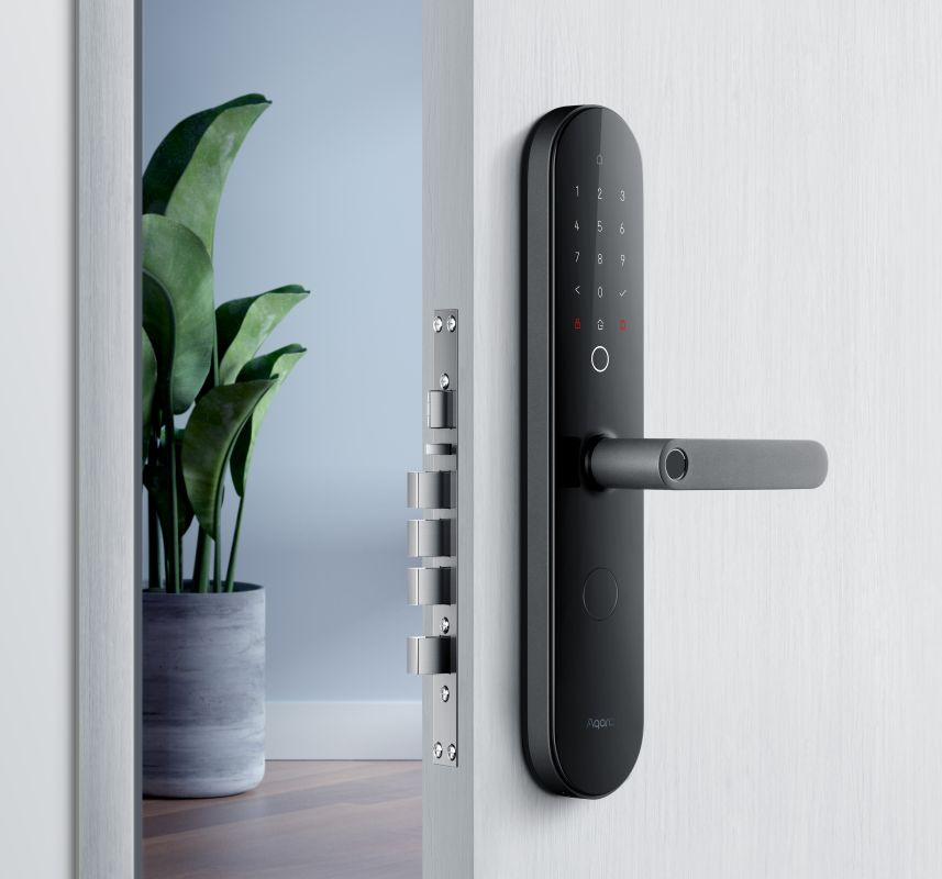 Умный замок Aqara N100 Zigbee врезной разбл.отпеч.паль. черный (ZNMS16LM)