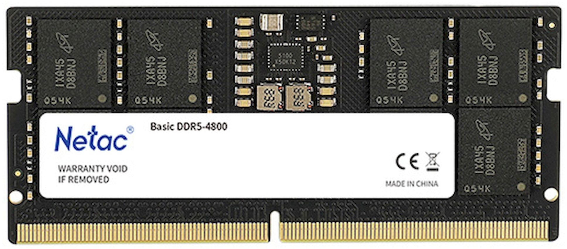 Память DDR5 8GB 4800MHz Netac NTBSD5N48SP-08 Basic RTL Gaming PC5-38400 CL40 SO-DIMM 262-pin 1.1В original Intel Ret