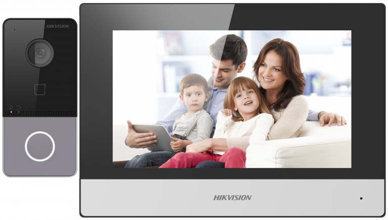 Комплект домофона Hikvision DS-KIS603-P(C) серебристый