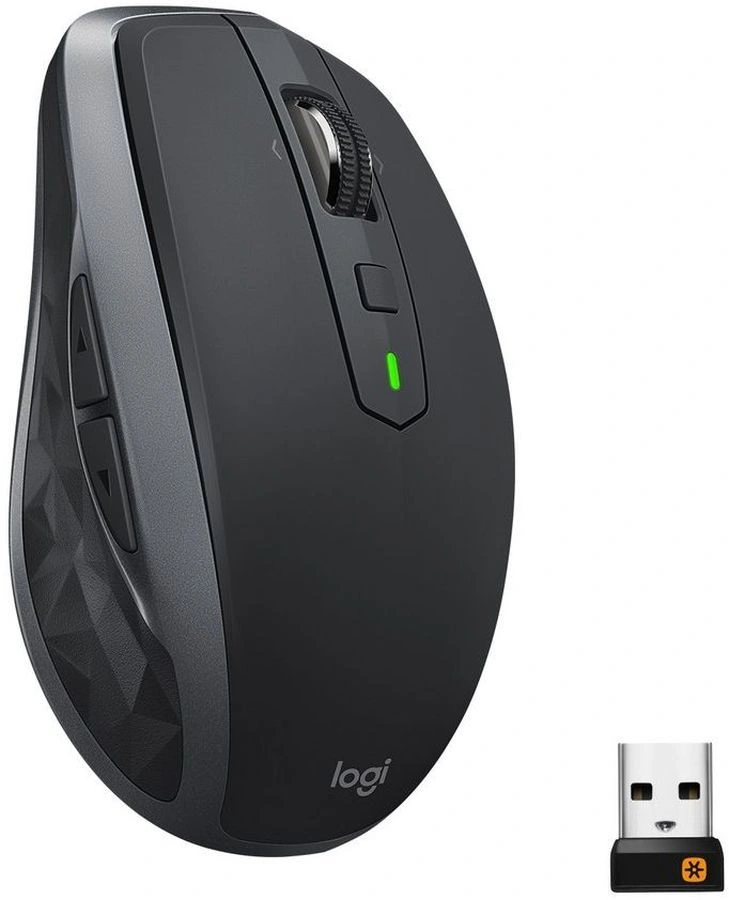Мышь Logitech MX Anywhere 2S черный оптическая 4000dpi беспров. BT/Radio USB 7but (910-006211)