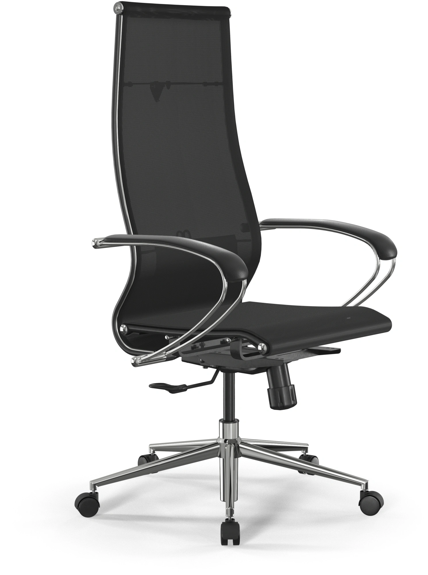 Кресло Метта ErgoLife Set 7 черный сиденье черный сетка с подголов. крестов. металл хром