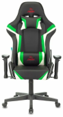 Кресло игровое Zombie Z4 черный/зеленый эко.кожа крестов. пластик