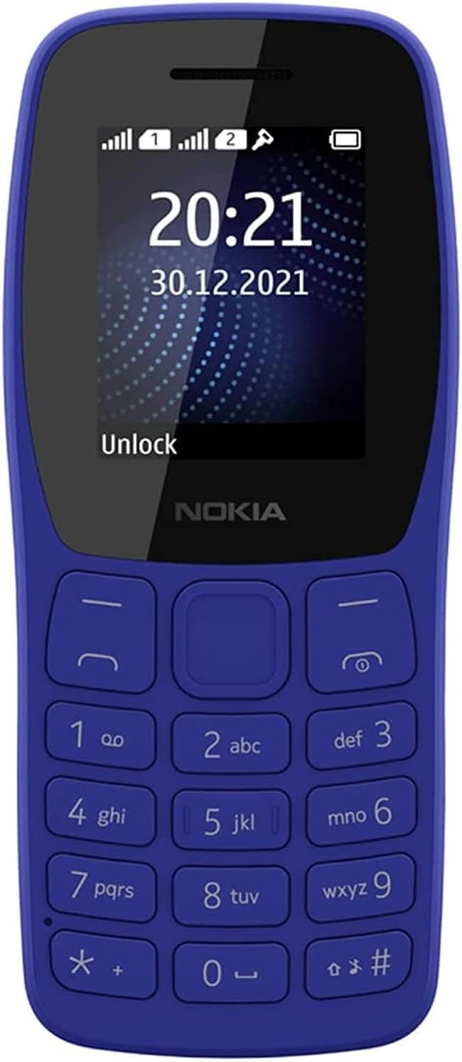 Мобильный телефон Nokia TA-1416 105 DS синий моноблок 1.77" 120x160 Series 30+ GSM900/1800 Protect