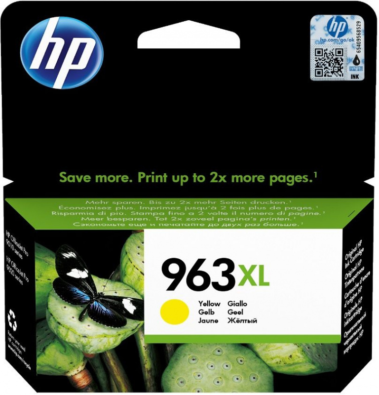 Картридж струйный HP 963XL 3JA29AE желтый (1600стр.) для HP OfficeJet Pro 901x/902x HP