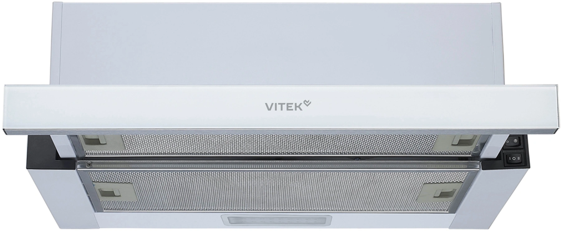 Вытяжка встраиваемая Vitek VT-TH 6020 W белый управление: кулисные переключатели (1 мотор)