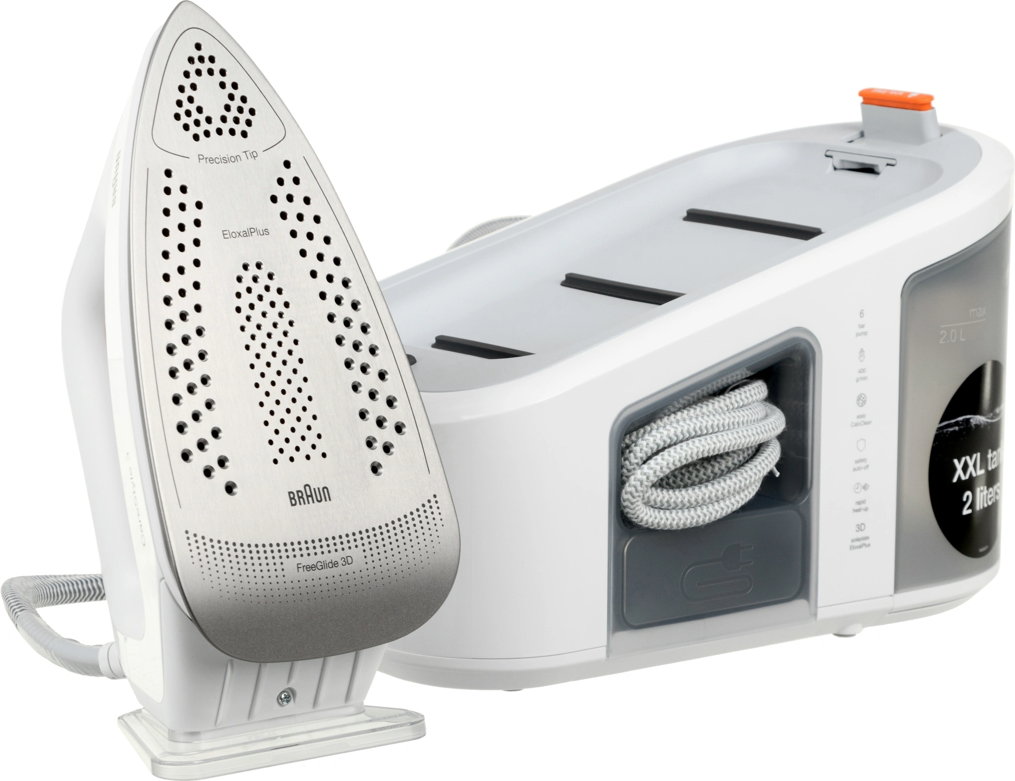 Парогенератор Braun IS3132WH 2400Вт белый/оранжевый