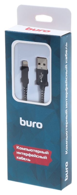 Кабель Buro BHP RET LGHT-B-BR USB (m)-Lightning (m) 1м черный