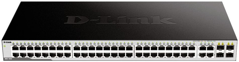 Коммутатор D-Link DGS-1052/A 48x1Гбит/с 4xКомбо(1000BASE-T/SFP) неуправляемый