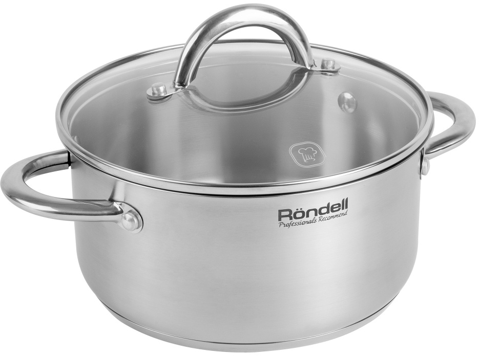 Кастрюля Rondell Point RDS-1310 2л. d=18см (с крышкой) стальной