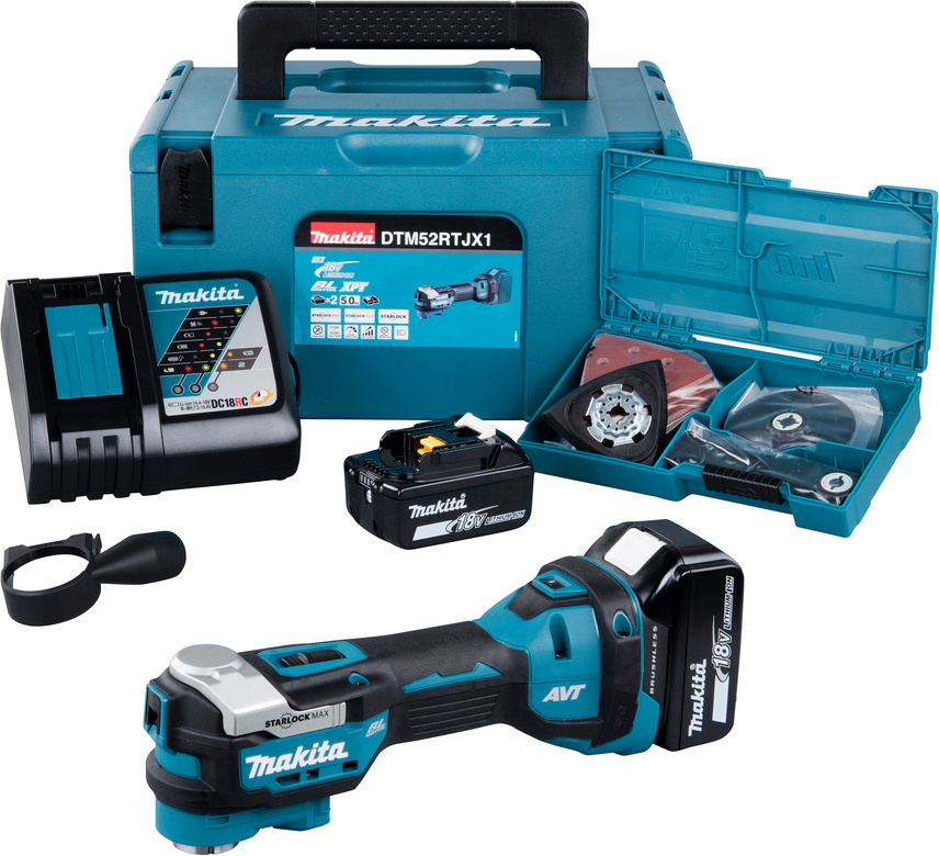 Многофункциональный инструмент Makita DTM52RTJX1 синий/черный