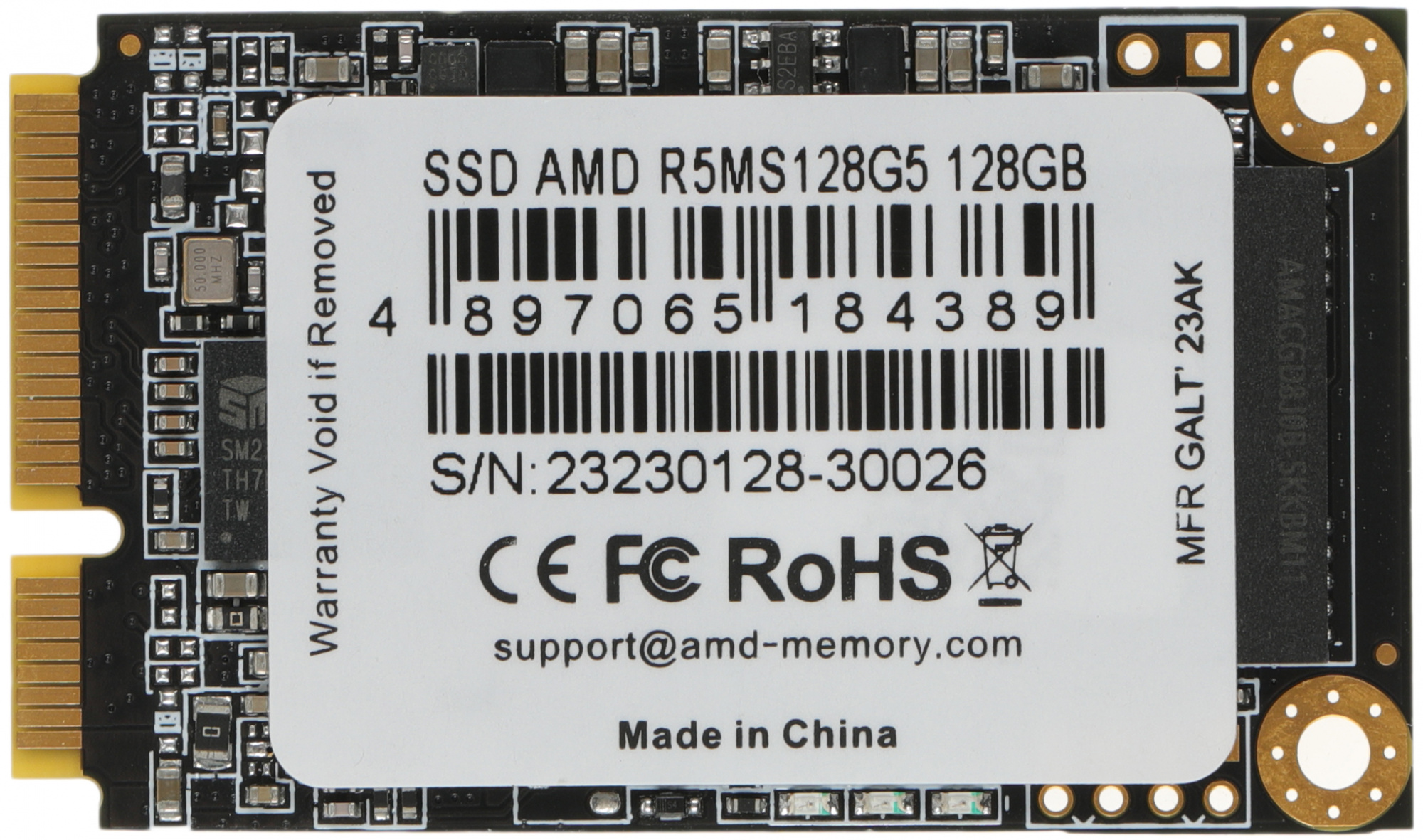 Накопитель SSD AMD SATA 128GB R5MS128G5 Radeon R5 mSATA