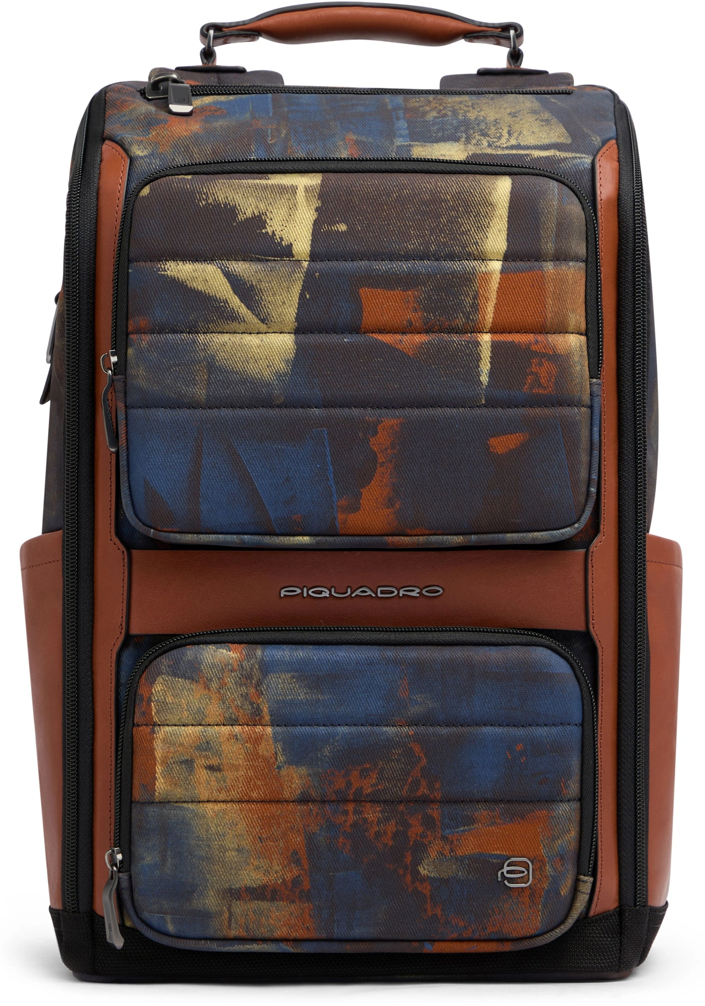 Рюкзак мужской Piquadro Oberon CA7278W150/CAMOCU коричневый/оранжевый нейлон/натур.кожа