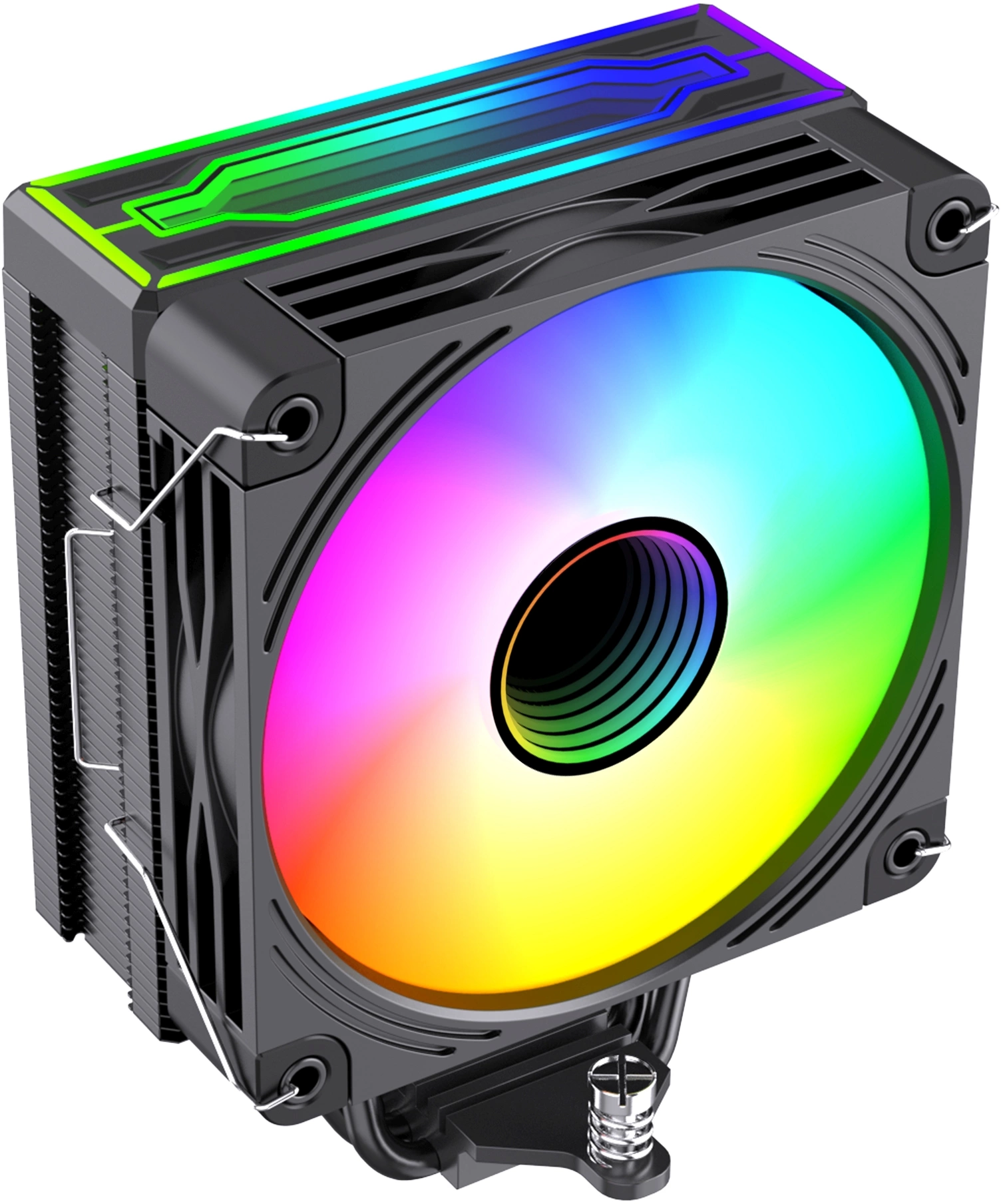 Устройство охлаждения(кулер) Bloody BD-AC205-ARGB1 ARGB Soc-AM5/AM4/1200/1700/1851 черный 4-pin 14-26dB Al+Cu LCD 205W 513gr Ret (BD-AC205-ARGB1-BK)