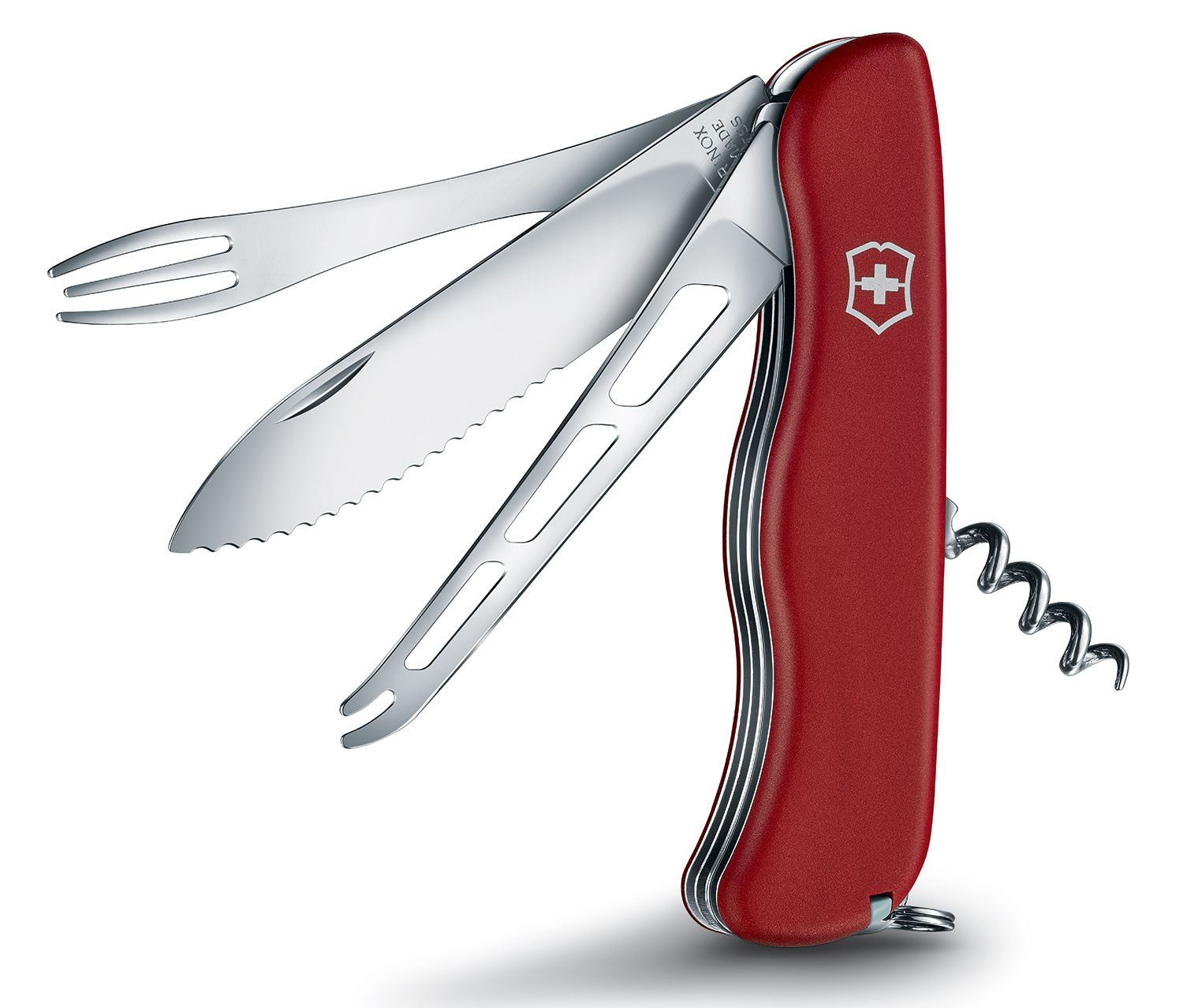 Нож перочинный Victorinox Cheese Master (0.8313.W) 111мм 8функц. красный карт.коробка