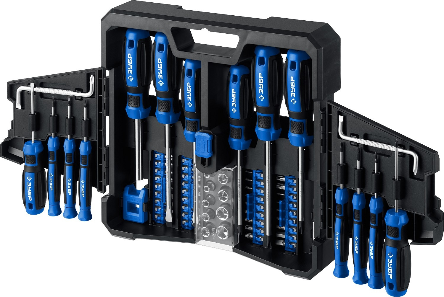 Набор отверток Зубр 25243 в компл.:63 предмета жесткий кейс