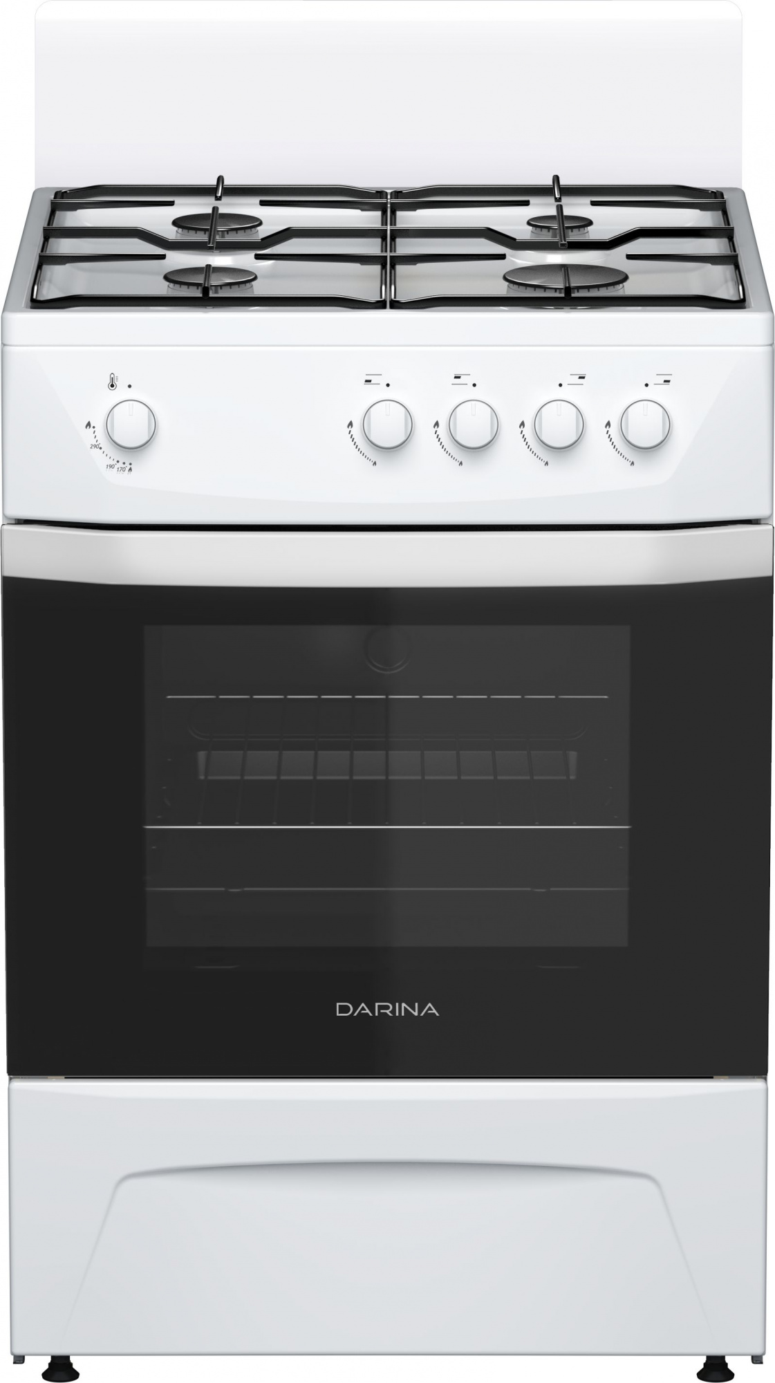Плита Газовая Darina C 1001 W белый/черный (без крышки) реш.сталь