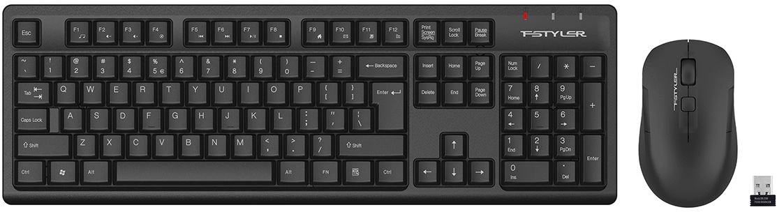 Клавиатура + мышь A4Tech Fstyler FG1200 клав:черный мышь:черный USB беспроводная Multimedia