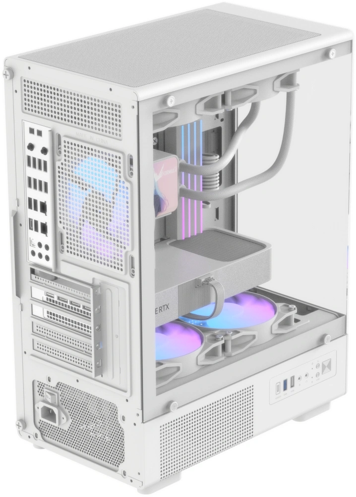 Корпус Formula Crystal Z1CM v2 белый без БП mATX 1xUSB2.0 1xUSB3.0 audio bott PSU