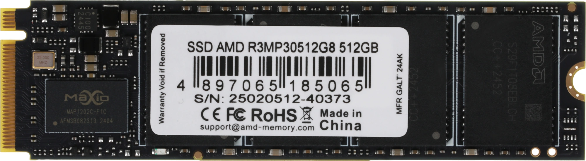 Накопитель SSD AMD PCIe 3.0 x4 512GB R3MP30512G8 Radeon M.2 2280