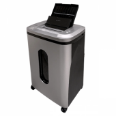 Шредер Office Kit SA250M 1,9x12 черный/серый с автоподачей (секр.P-5) фрагменты 250лист. 35лтр. скобы пл.карты