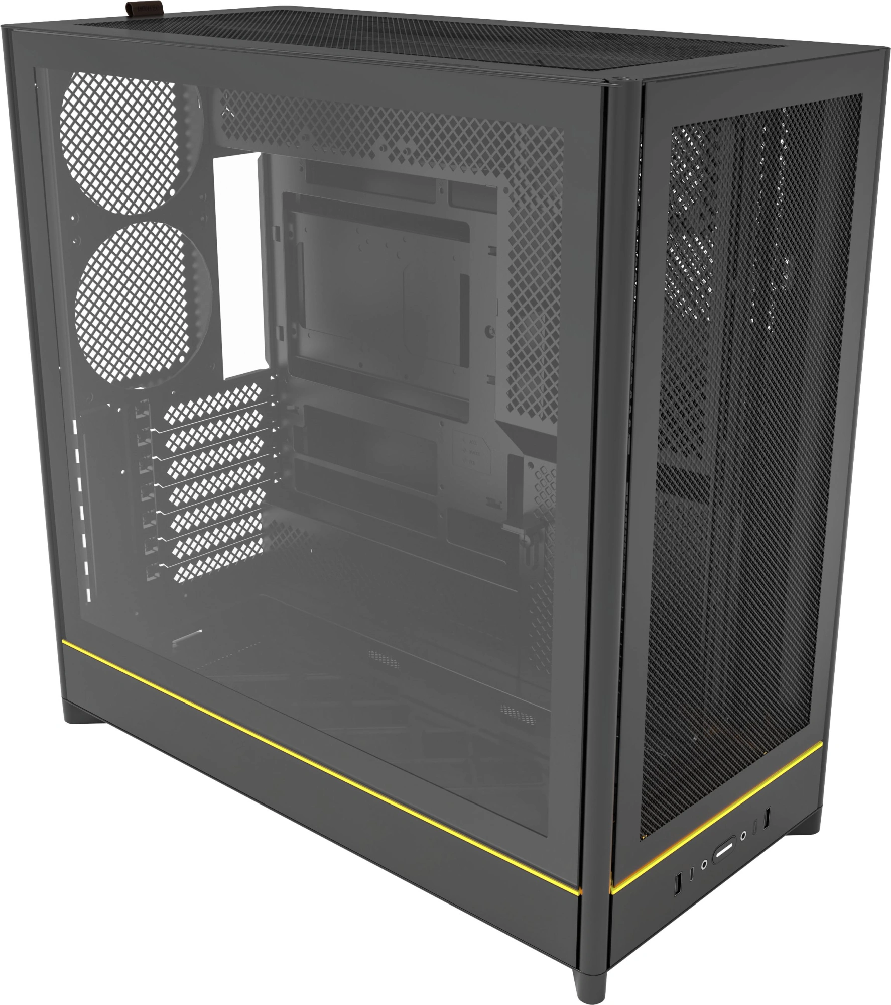 Корпус Montech HS01 черный без БП ATX 11x120mm 2x140mm 2xUSB3.0 audio bott PSU