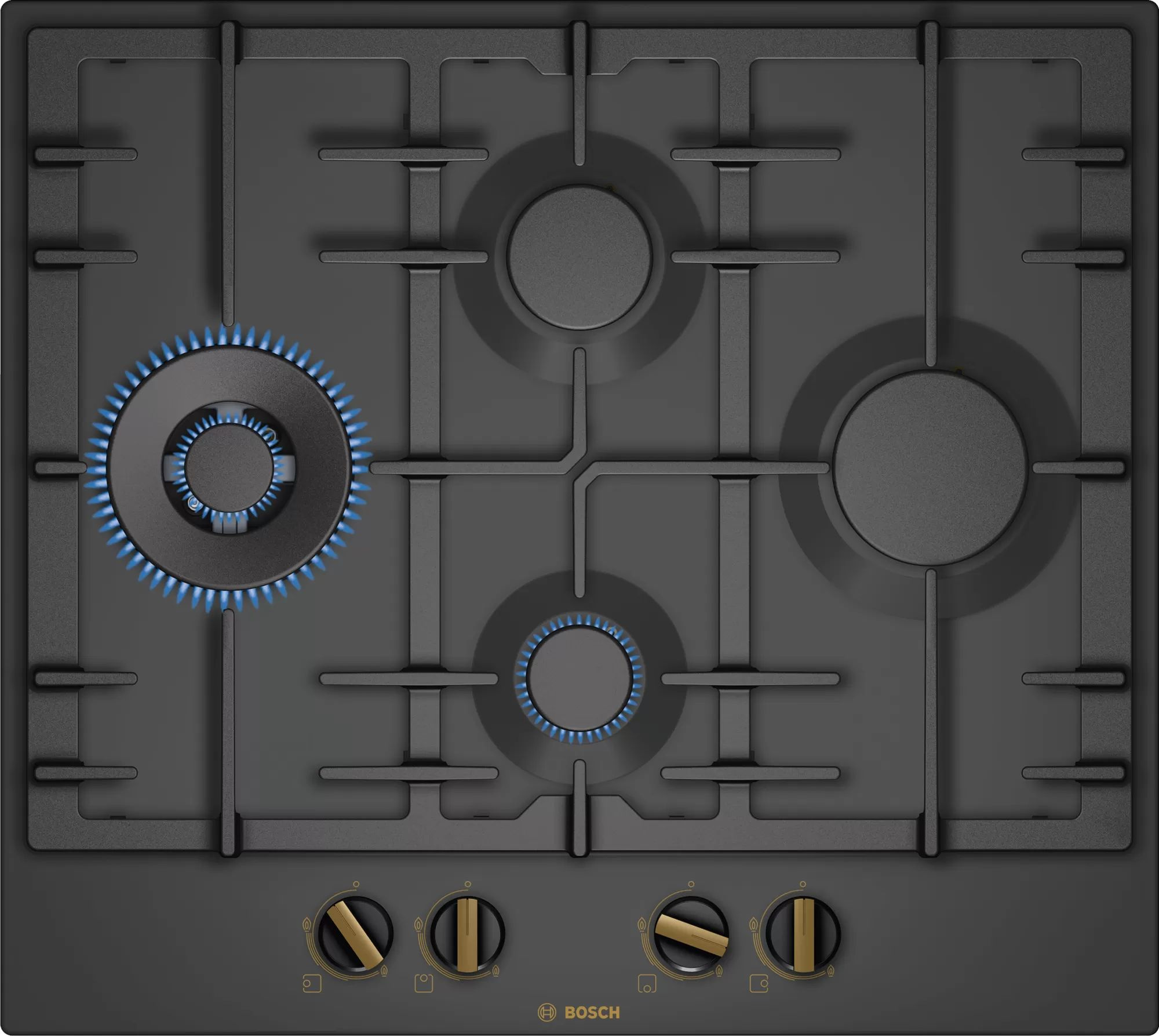 Газовая варочная поверхность Bosch PCI6B3B90R черный