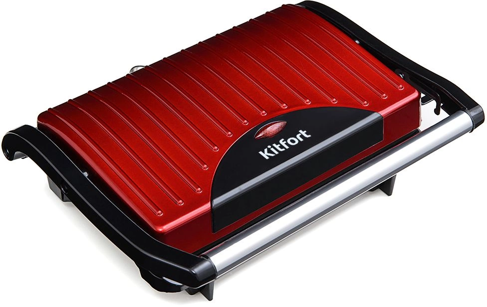 Сэндвичница Kitfort КТ-1609 Panini Maker 640Вт красный/черный