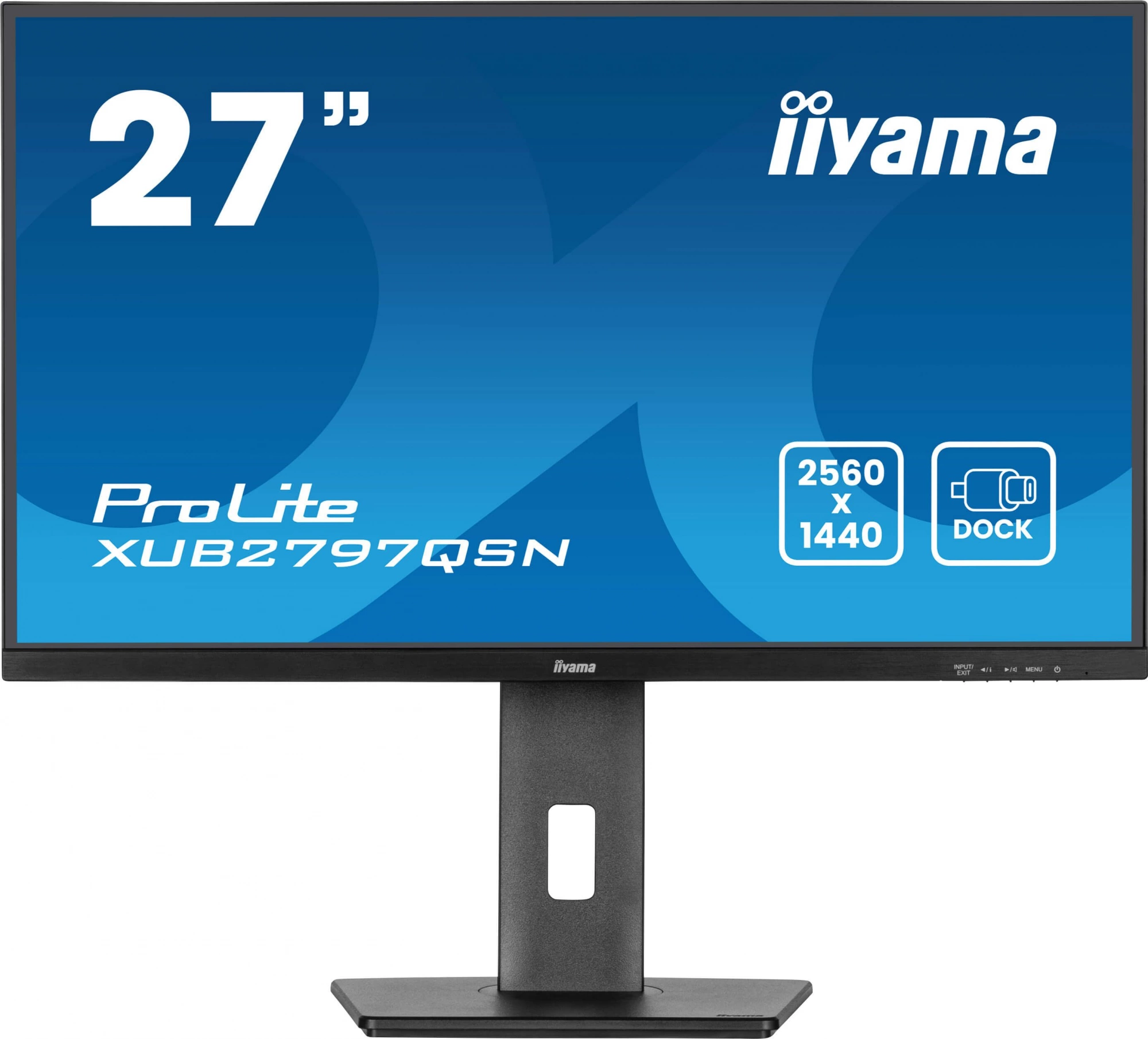 Монитор Iiyama 27" ProLite XUB2797QSN-B2 черный IPS LED 16:9 HDMI M/M матовая HAS Piv 1300:1 300cd 178гр/178гр 2560x1440 100Hz DP Quad HD 2K (1440p) USB 6.1кг