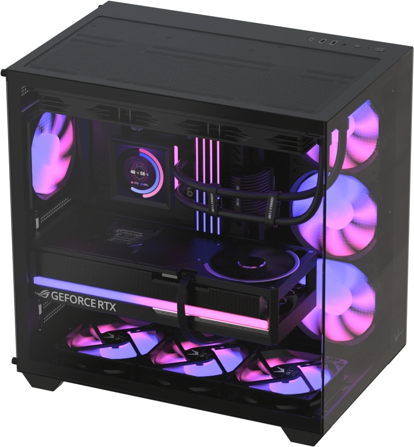 Корпус Formula Crystal Z2 v2 черный без БП ATX 10x120mm 3x140mm 1xUSB2.0 1xUSB3.0 audio bott PSU