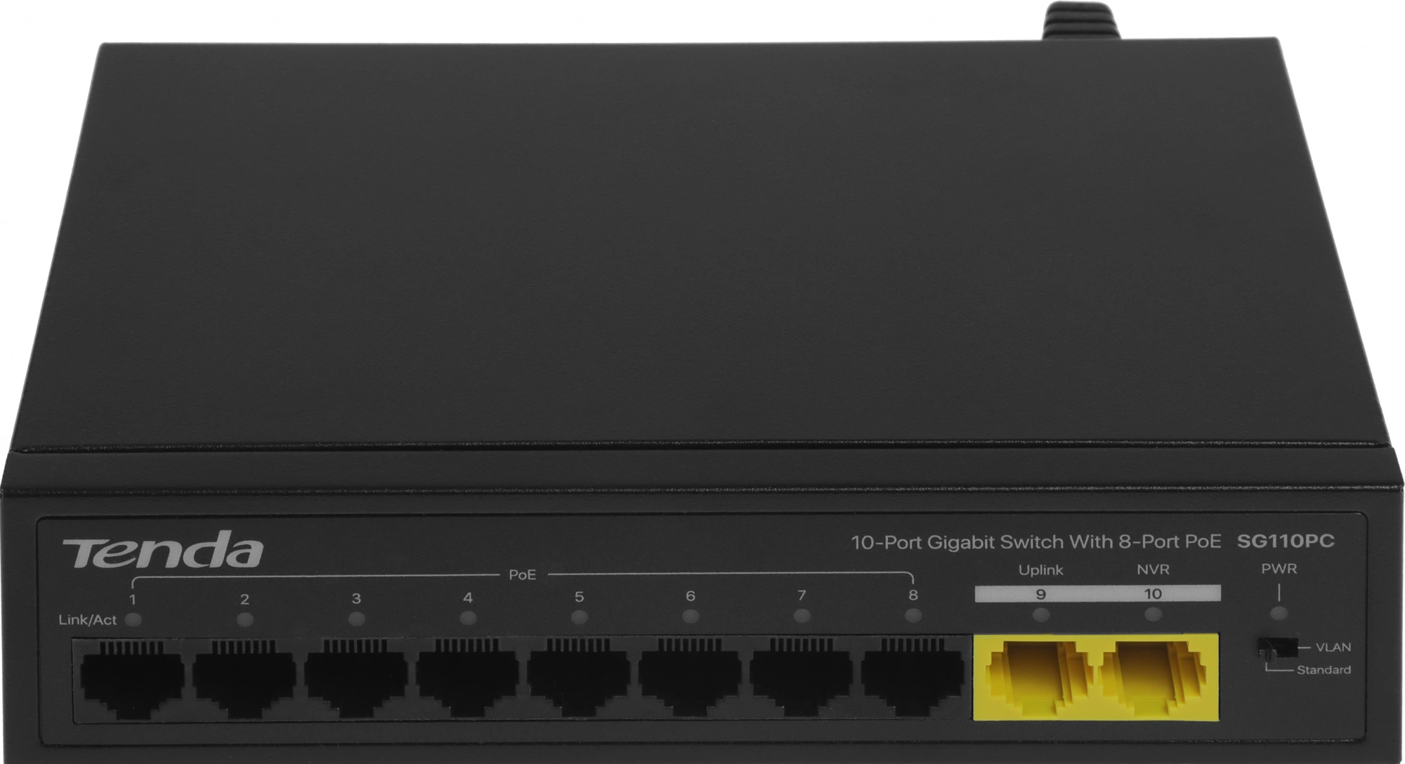 Коммутатор Tenda SG110PC (L2) 10x1Гбит/с 8PoE 95W неуправляемый