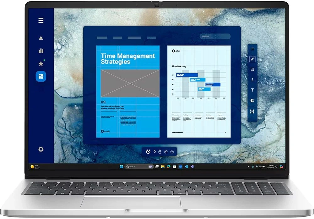 Ноутбук Dell Pro 16 Core Ultra 5 235U 16Gb SSD512Gb Intel Graphics 16" IPS FHD+ (1920x1200) Windows 11 Pro silver WiFi BT Cam (PRO16-5654)