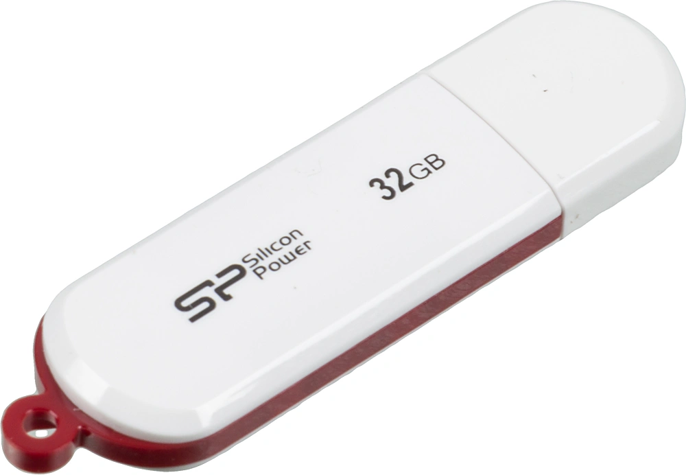 Флеш Диск Silicon Power 32GB LuxMini 320 SP032GBUF2320V1W USB2.0 белый