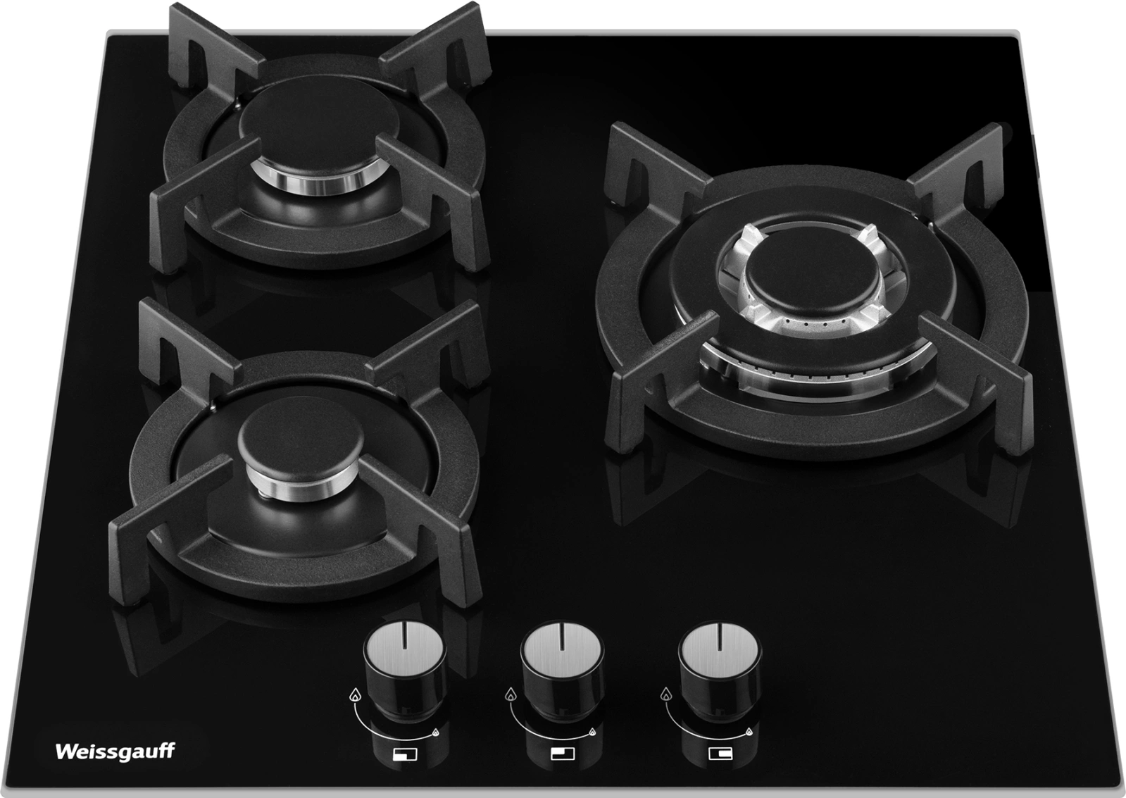 Газовая варочная поверхность Weissgauff HG 430 BGV черный